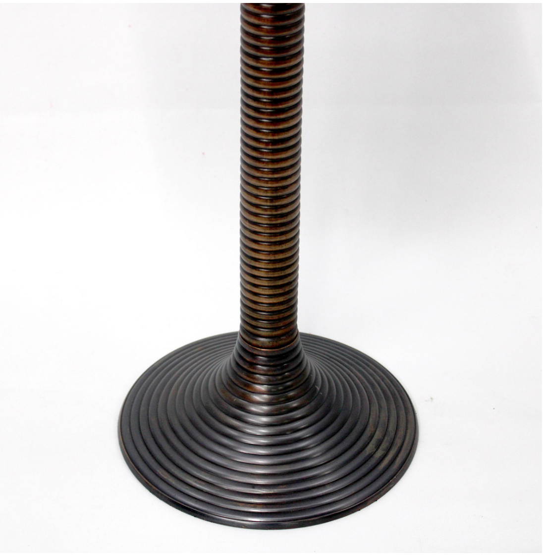 Marble Top Ribbed Metal Tulip Base Martini Table