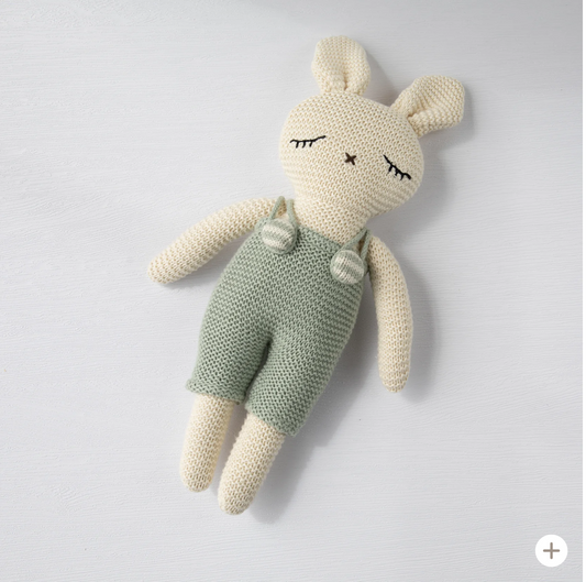 Jumpsuit Bunny  Baby Toy - Mint