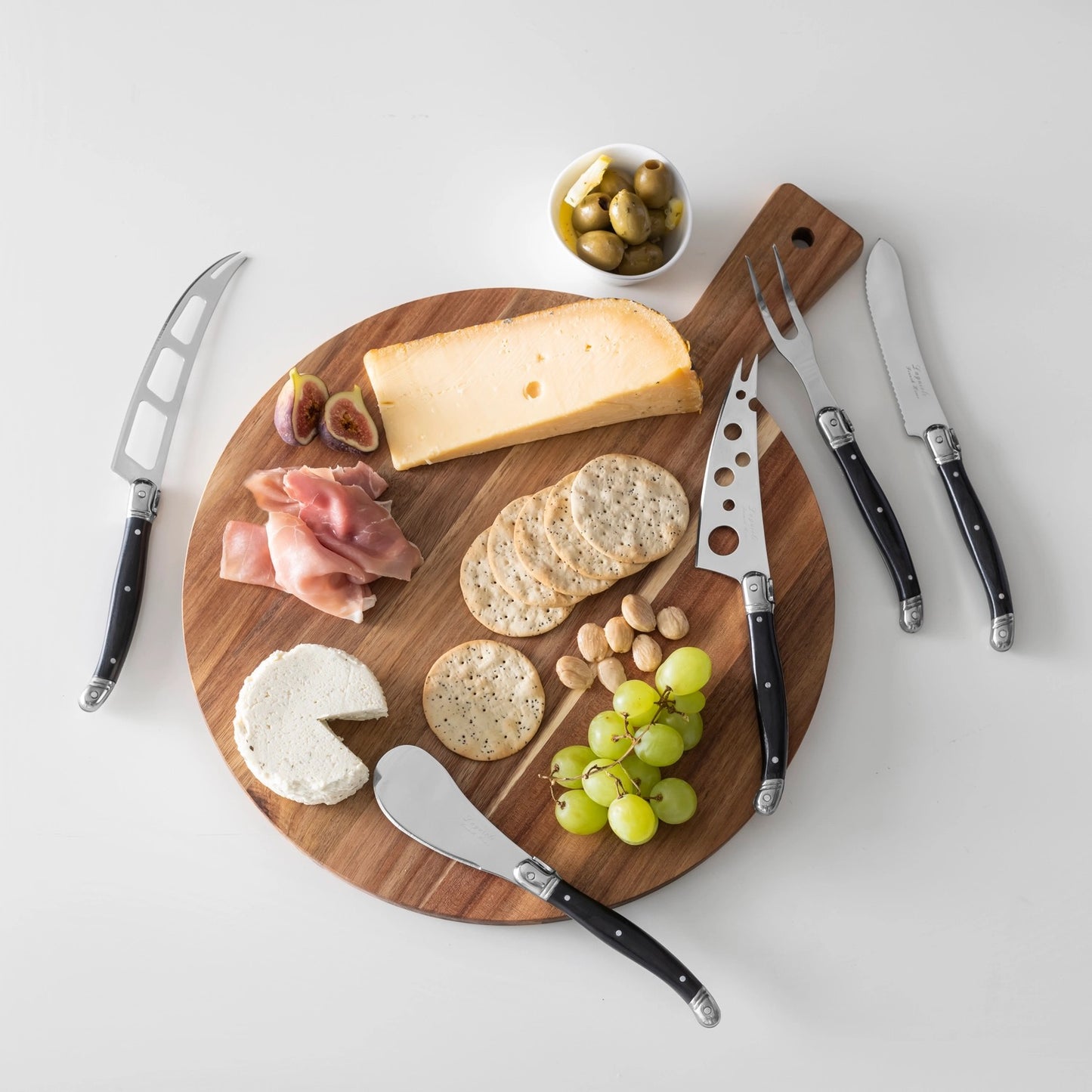 Laguiole 5pc Black Cheese Knife Set