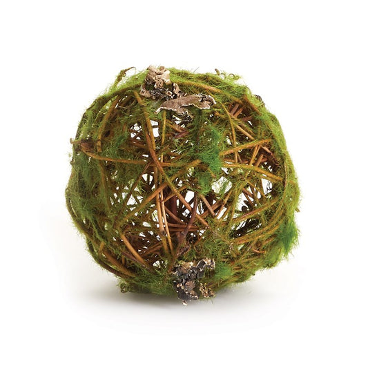 Mossy Wrapped Twig Orb 4"