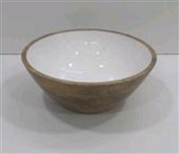 Medium Wood Salad Bowl White/Natural