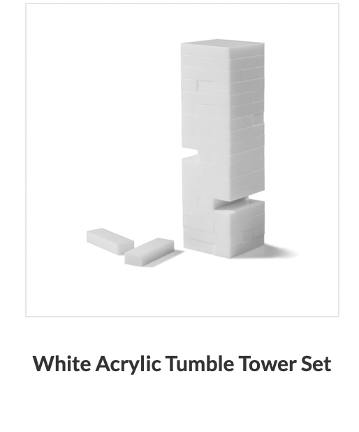 White Acrylic Tumble Tower