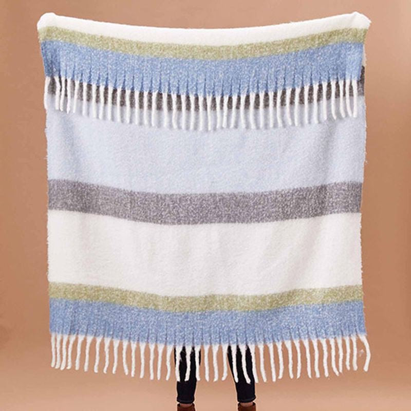 Blue Grey Cuddle Throw