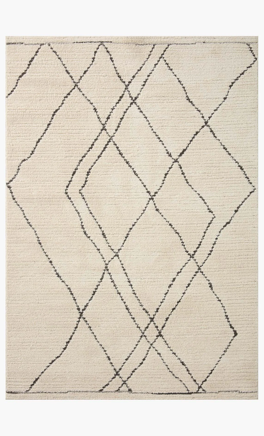 FAB-02 Ivory / Charcoal Rug,7'10 x 10'