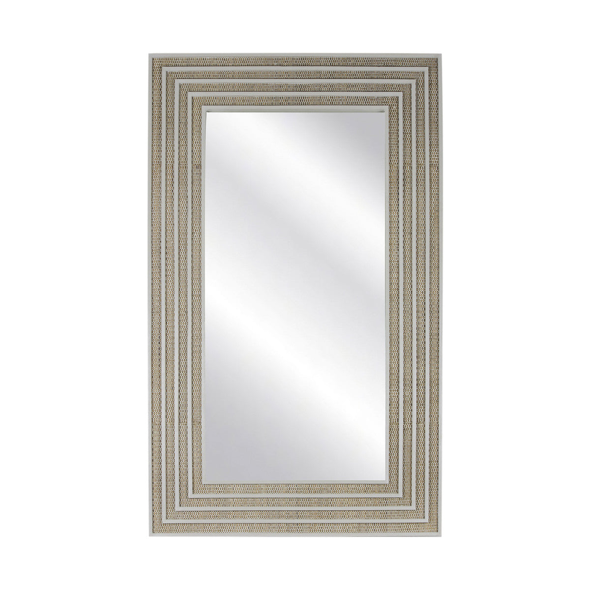 Rattan Inset Rectangular Mirror