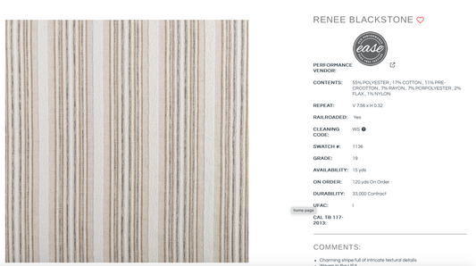 Renee Blackstone Fabric, Grade 19
