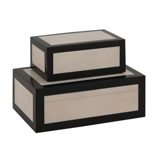 Indigo Road by Egypt Sherrod x East at Main Alba Inlay Frame Edge Decorative Nesting Box (Set of 2)