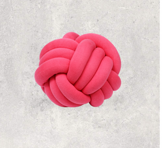 Neon Pink Knot Pillow
