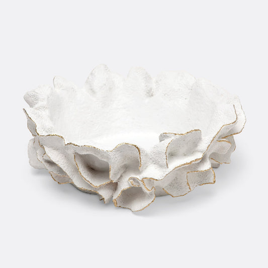Coco Bowl white/gold, Faux Coral
