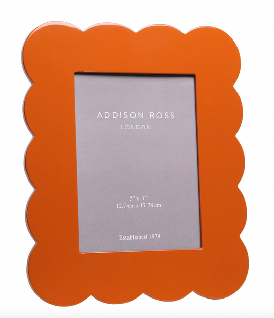 Orange Scalloped Lacquered Frame
