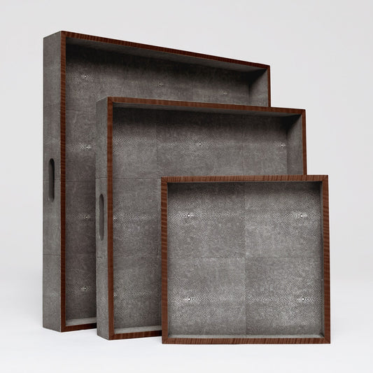 Amina Cool Gray Shagreen / SMALL