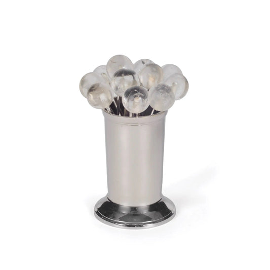 Set of Twelve Clear Party Picks