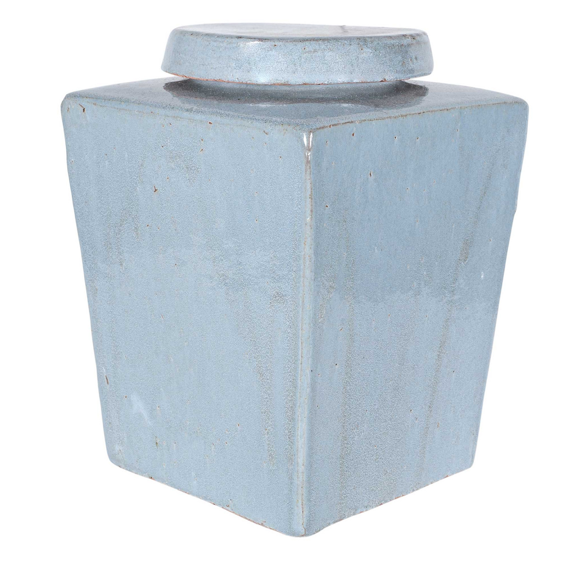Leif Stoneware Tea Box - Large, Light Gray