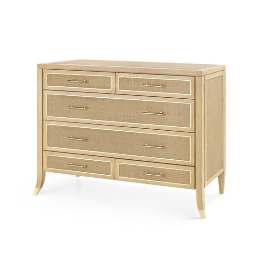 Paulina Large 6-drawer/Natural and Camel Dresser