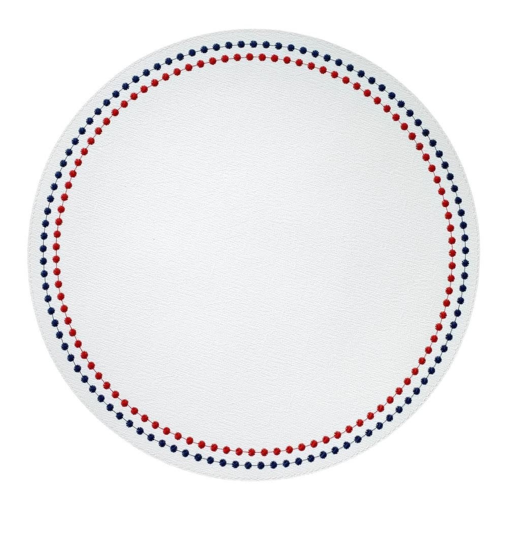 Pearls Red/Blue Placemat - Set of 4