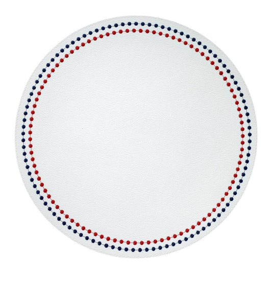 Pearls Red/Blue Placemat - Set of 4