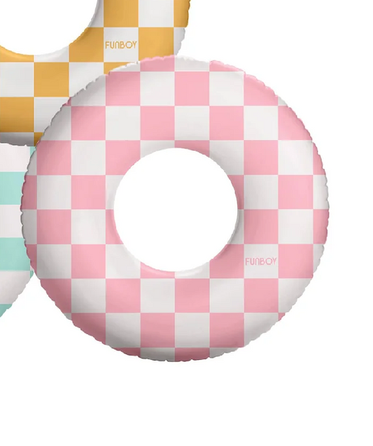 Pink Checkers Kids Tube Float