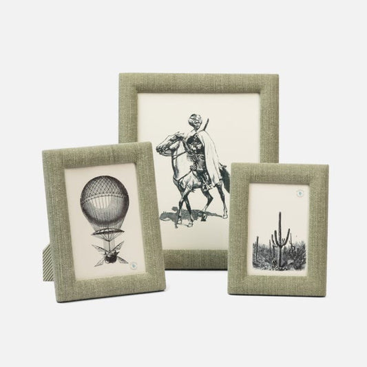 Kemi Light Green Frame 4 x 6 Cotton Jute