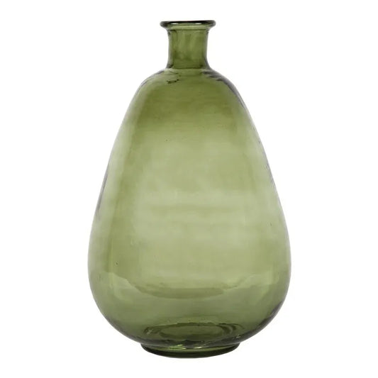 Aster Hammered Glass Vase, Green