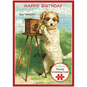 Happy Birthday Dog Puzzle Greeting Card