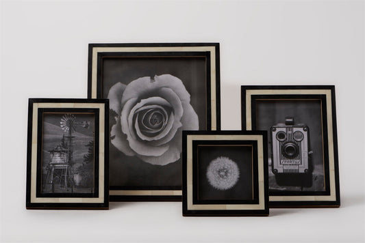 Black & White Picture Frame, 8" x 10"
