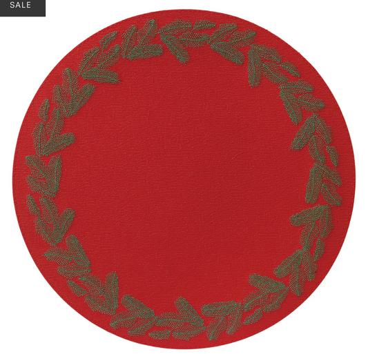 Bodrum Spruce Red Evergreen Mat - Set of 4