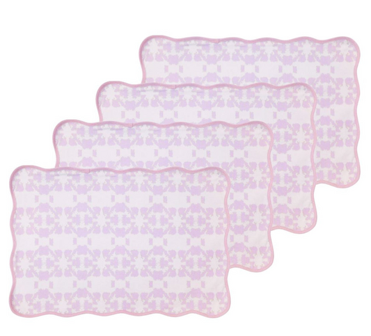 Mosaic Lavender Scalloped Placemats