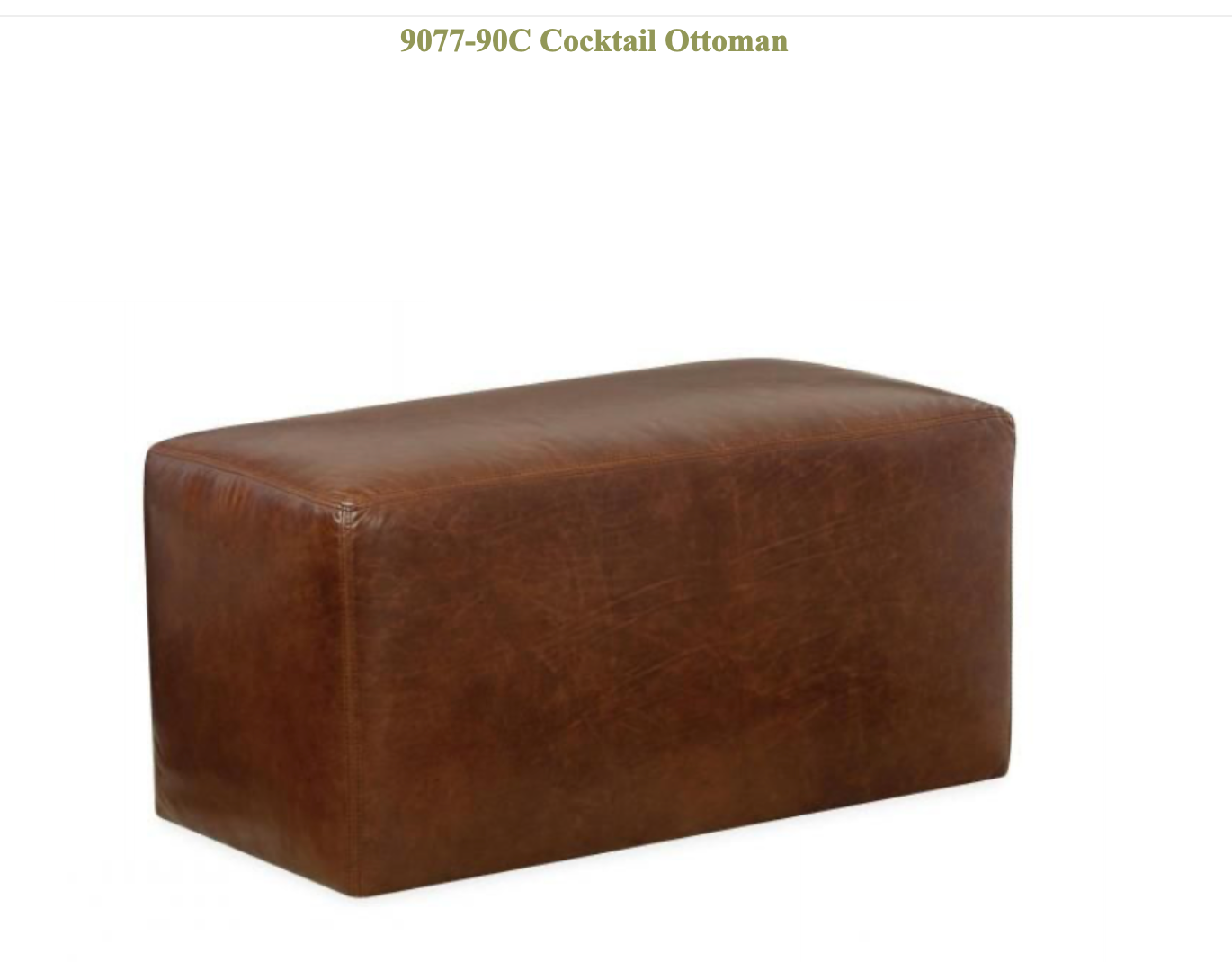 9077-90C Cocktail Ottoman / LX Briarwood Flax