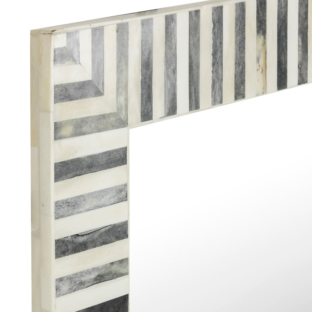 Grey/White Rectangle Mirror