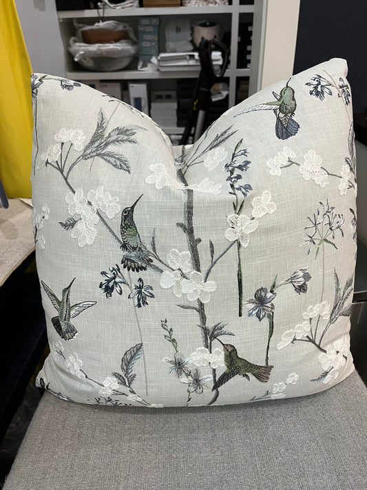 Hummingbird Garden 22"x22"  Pillow