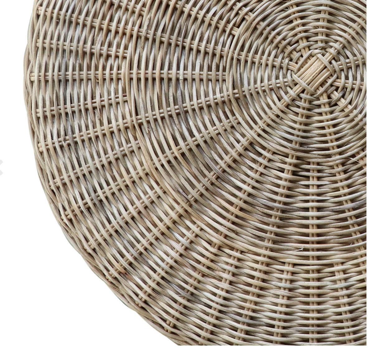 Bonnie Rattan Woven Fabric Illusion Side Table