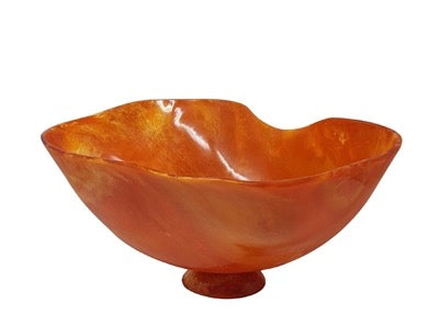 Lg Orange Fruit Bowl Resin 21.2"