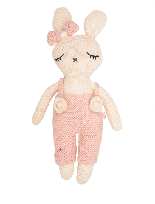 Pink Bow Bunny Baby Toy