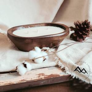 3-Wick Citronella Wood Bowl Candle