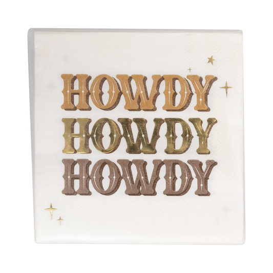 Cowboy Howdy Cocktail Napkin