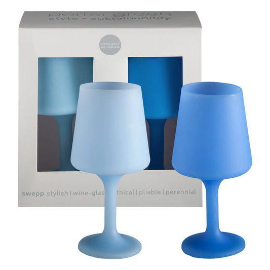 sky + kingfisher | swepp | silicone unbreakable wine glasses