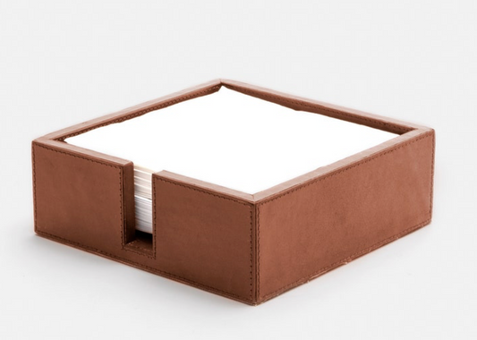 Bristol Tobacco Leather Luncheon Napkin Tray