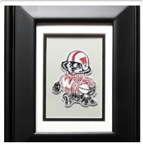 Wisconsin Framed Vintage Patch - Black