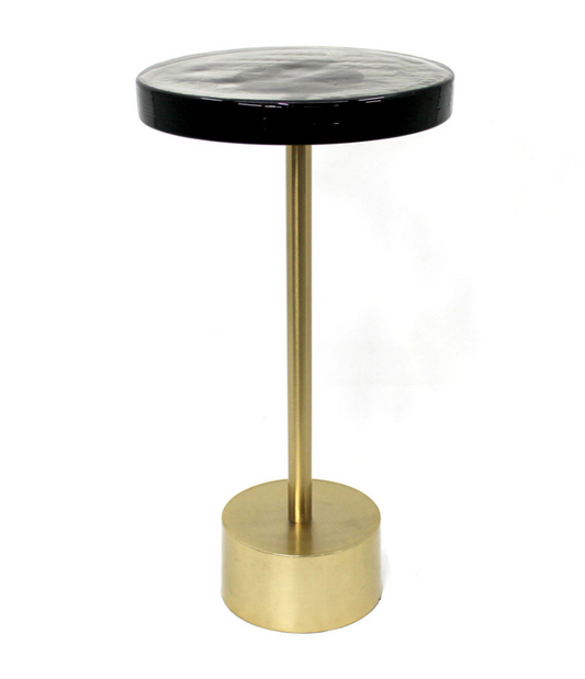 Chunky Glass Top Martini Table
