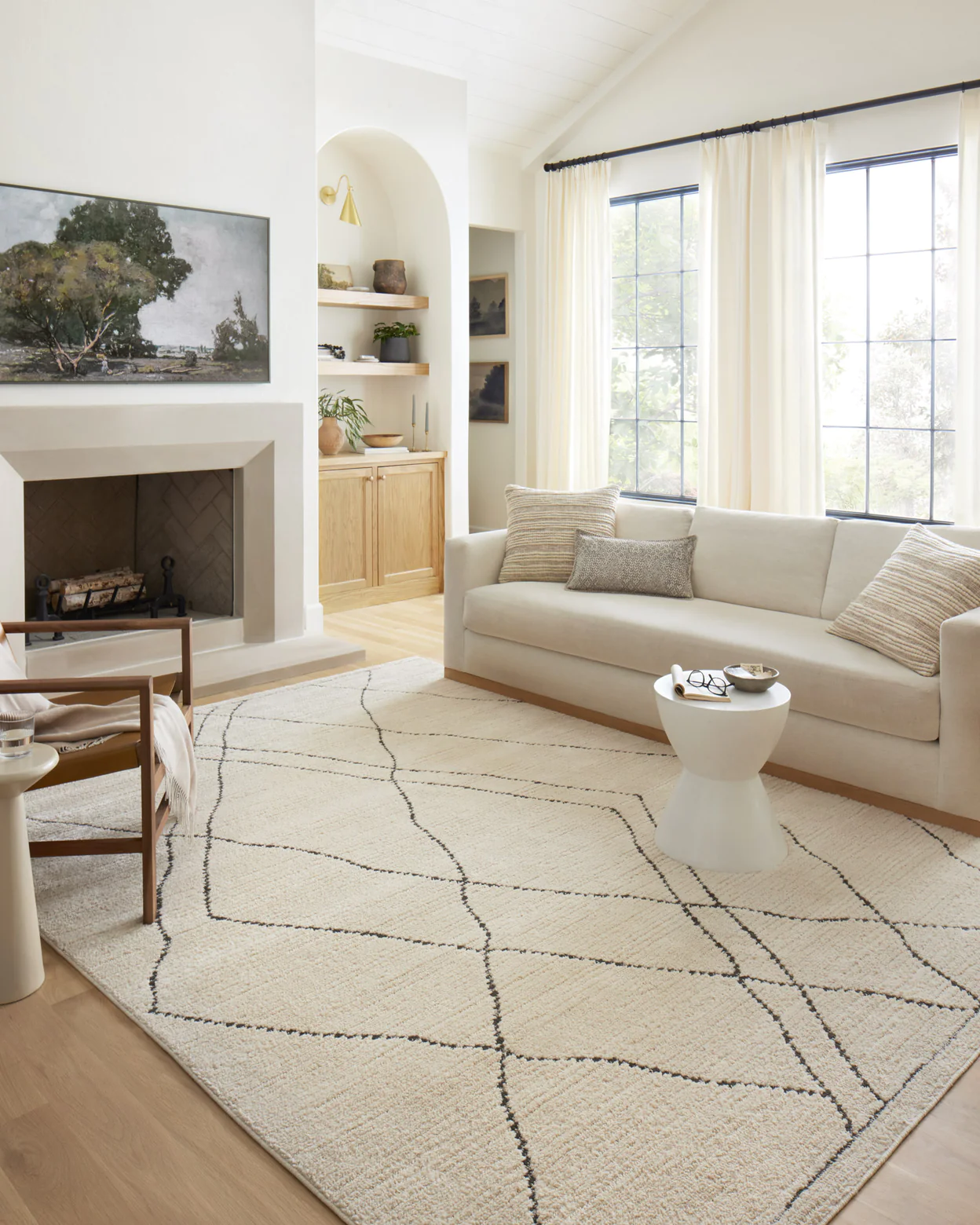 FAB-02 Ivory / Charcoal Rug,7'10 x 10'