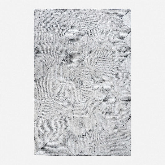 Maze Blue Rug, 8 x 10
