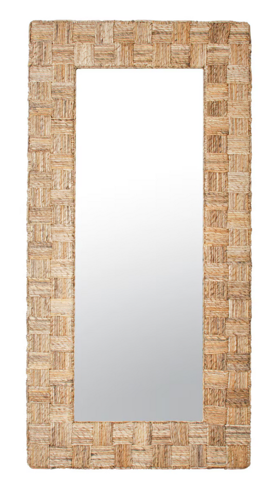 Delmare Large Leaning Abaca Mirror