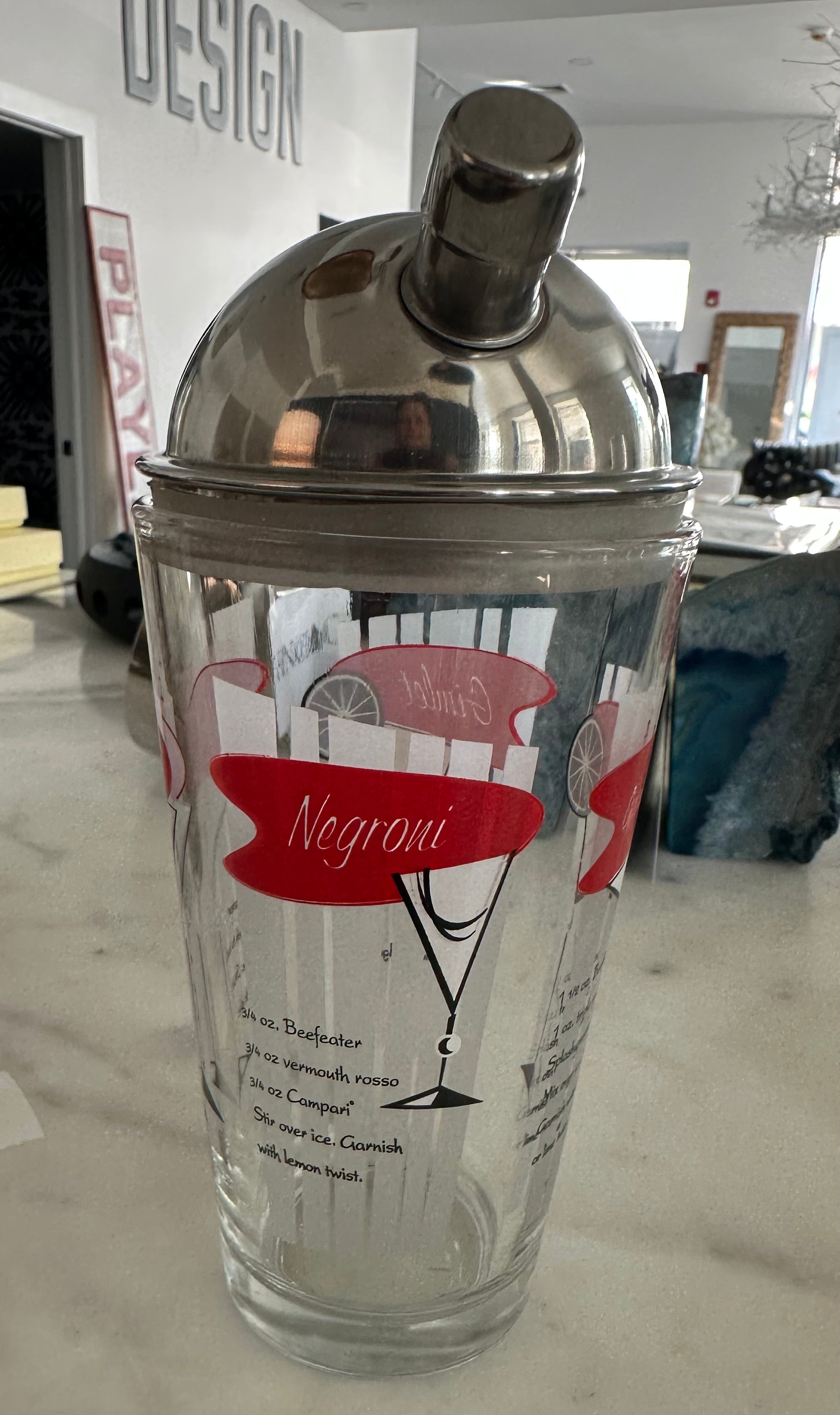 Vintage Negroni Cocktail Recipe Shaker
