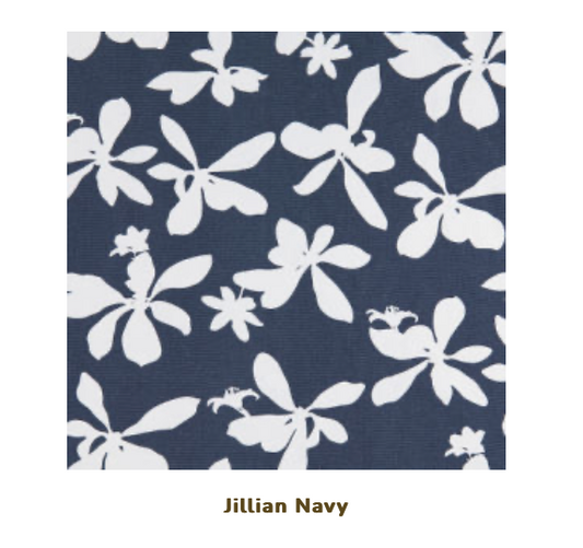 KE20 Jillian Navy Pillow, 20" x 20"