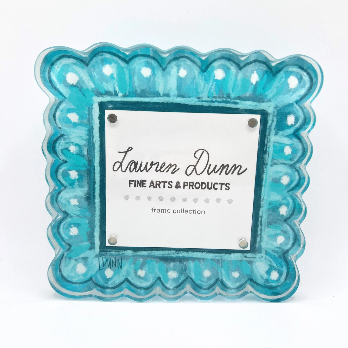 Teal Scallop Acrylic Frame