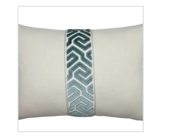 Lennon Pillow / Aquamarine Sand, 14" x 20"
