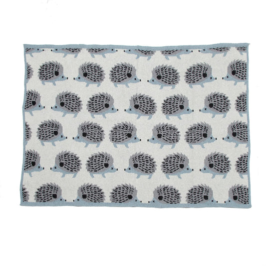 Baby Hedgehog Throw - Rain Blue