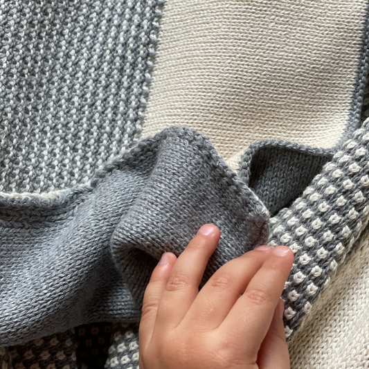 Eka Stipple Throw Blanket - Light Grey