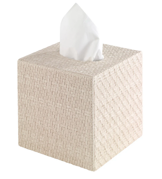 Wicker Cream Tissue Box