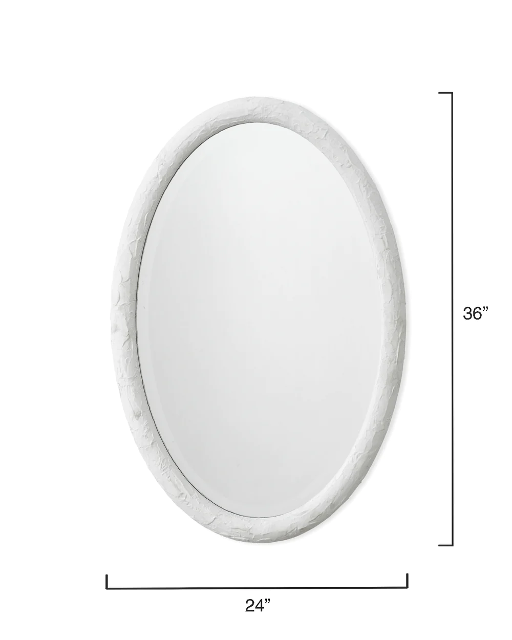 Ovation White Oval Mirror